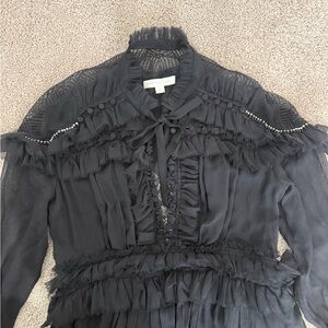 Jonathan Simkhai Black Ruffled dress